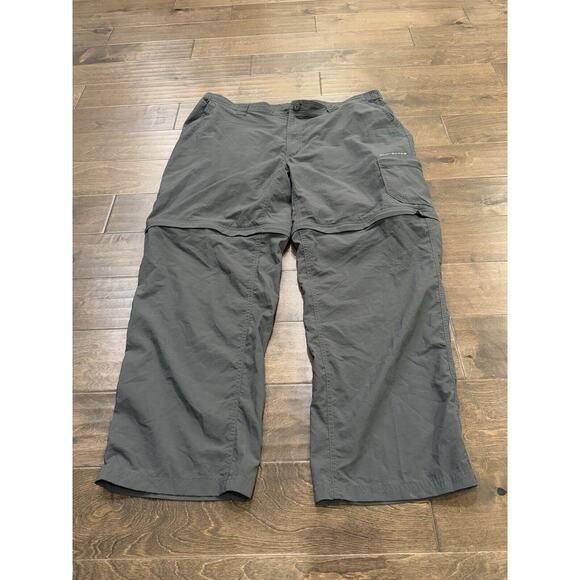 Columbia Mens Gray Blood and Guts III Convertible PFG Omni Shade Pants 40x30 - Picture 2 of 10
